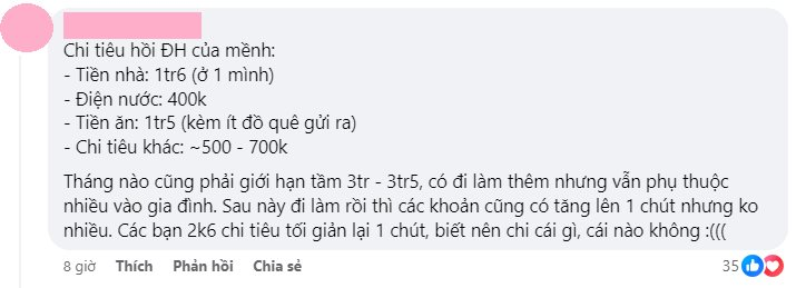 Tranh cãi kịch liệt: Sinh viên lên thành phố học cần hơn 13,5 triệu đồng/tháng cho chi phí sinh hoạt, dân mạng nhận xét "tiêu hoang thế này thì bố mẹ ở quê bán đất cũng không nuôi nổi"- Ảnh 6.