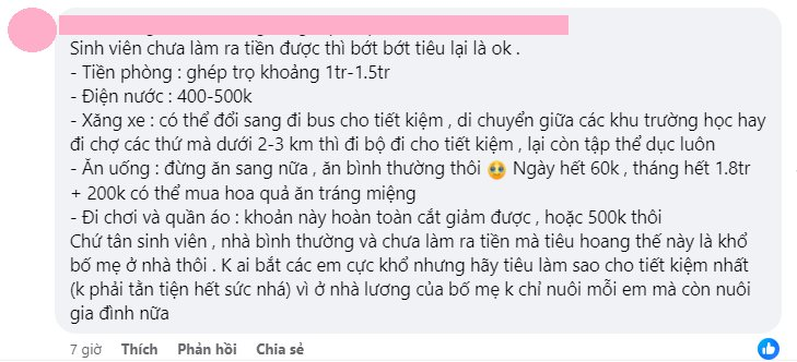 Tranh cãi kịch liệt: Sinh viên lên thành phố học cần hơn 13,5 triệu đồng/tháng cho chi phí sinh hoạt, dân mạng nhận xét "tiêu hoang thế này thì bố mẹ ở quê bán đất cũng không nuôi nổi"- Ảnh 5.