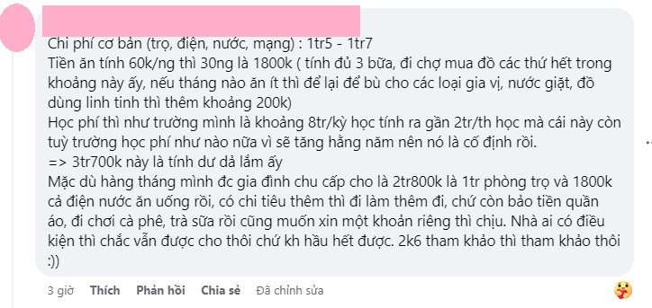 Tranh cãi kịch liệt: Sinh viên lên thành phố học cần hơn 13,5 triệu đồng/tháng cho chi phí sinh hoạt, dân mạng nhận xét "tiêu hoang thế này thì bố mẹ ở quê bán đất cũng không nuôi nổi"- Ảnh 4.