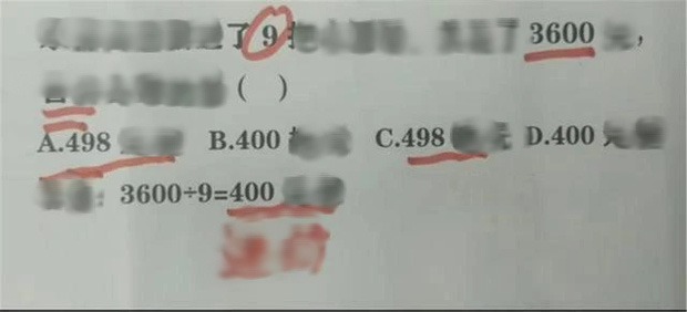 Con làm phép tính ‘3600 : 9 = 400’ bị gạch đỏ, bố tưởng cô giáo chấm sai nên bức xúc tìm đến lớp để chất vấn và cái kết bất ngờ- Ảnh 1.